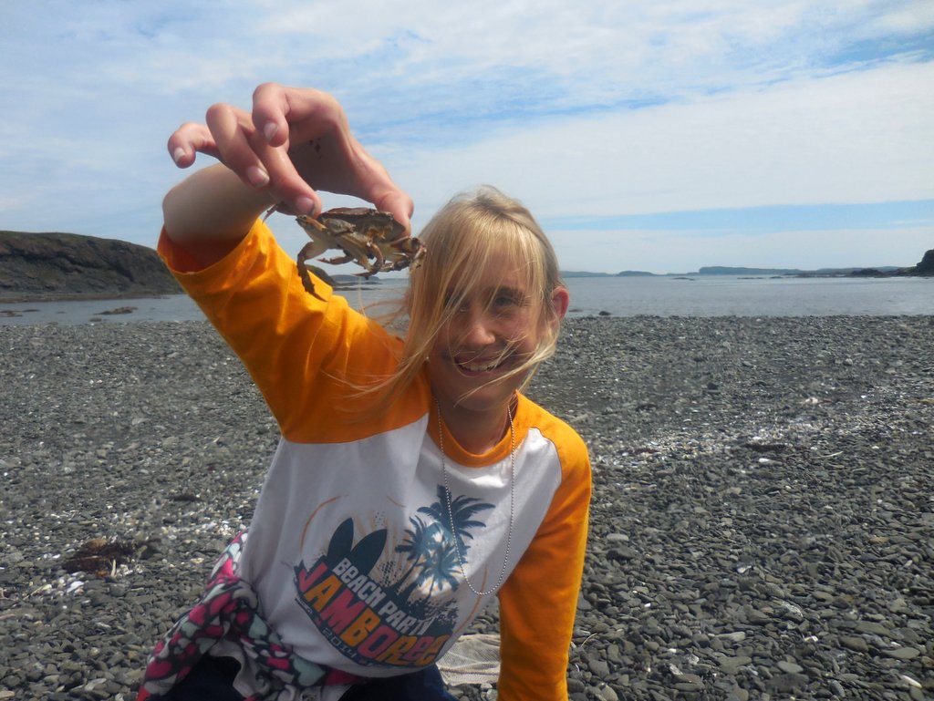 me with a crab I caught